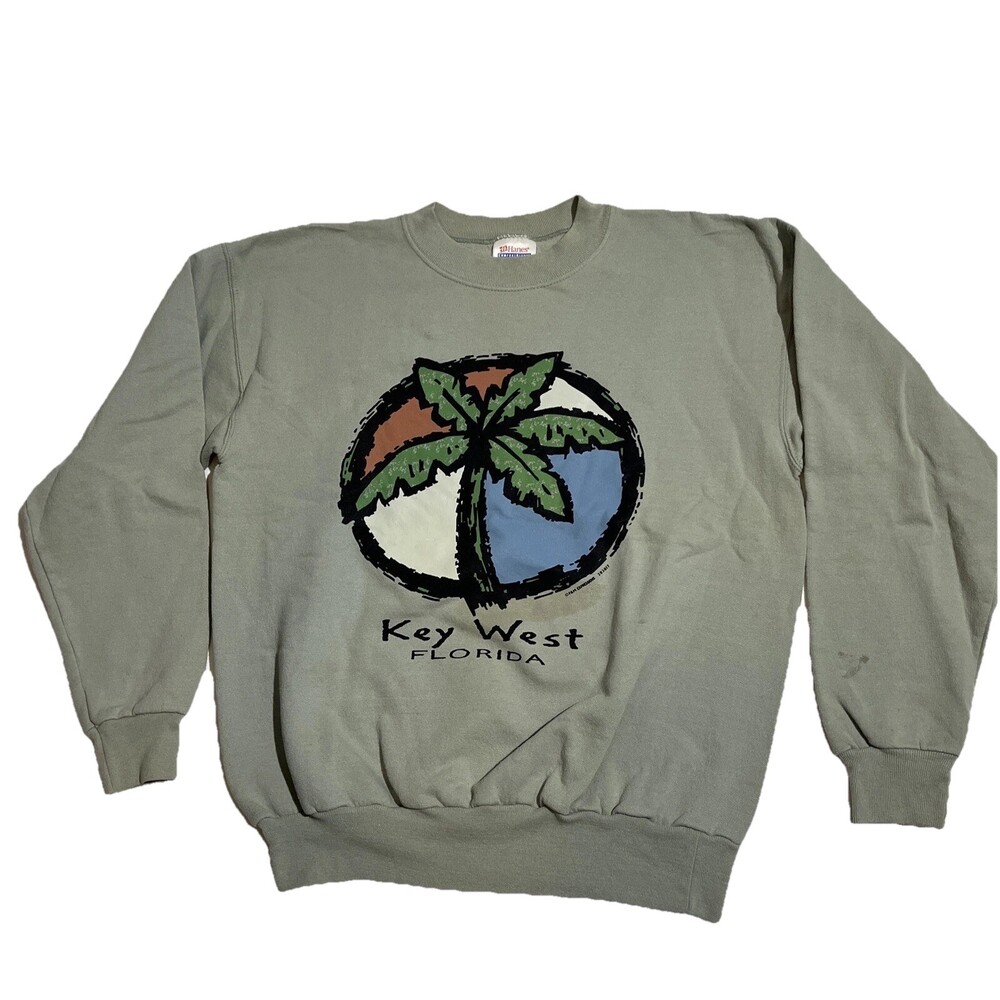 Key West FL Jimmy Buffett Margaritaville Vintage Crew Neck Sweatshirt Florida